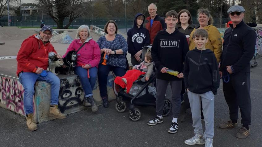 Debbie Bird Walking 100km 4 the new Rush Skatepark