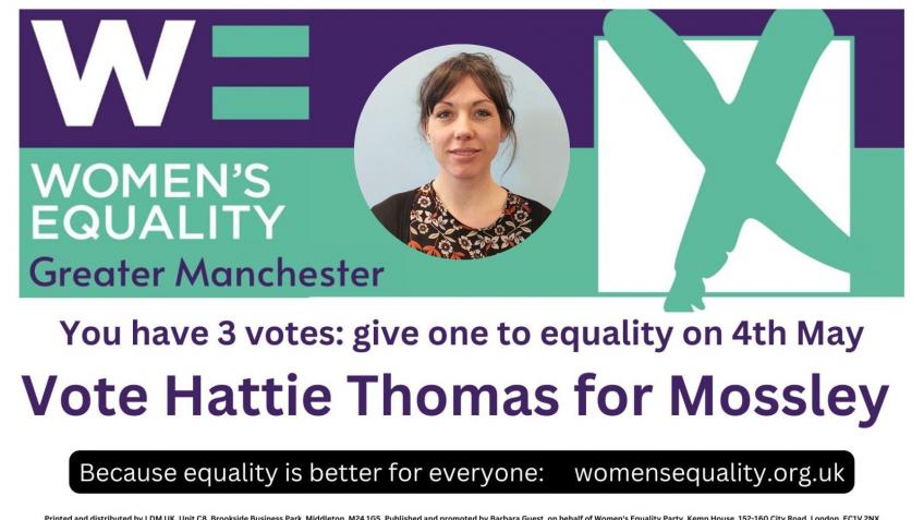 GM Women's Equality Party Local Elections 2023