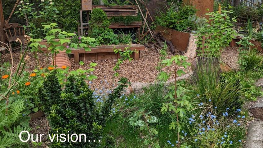 Adding nature and greenery to an urban playground.