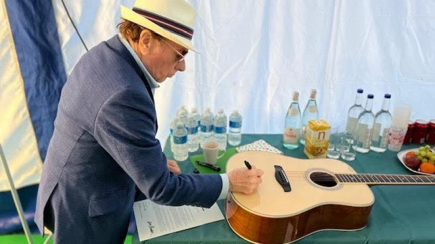 Guitar Signed By Ronnie Wood + Van Morrison!