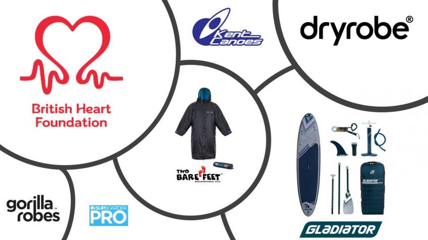 Paddleboard British Heart Foundation fundraiser