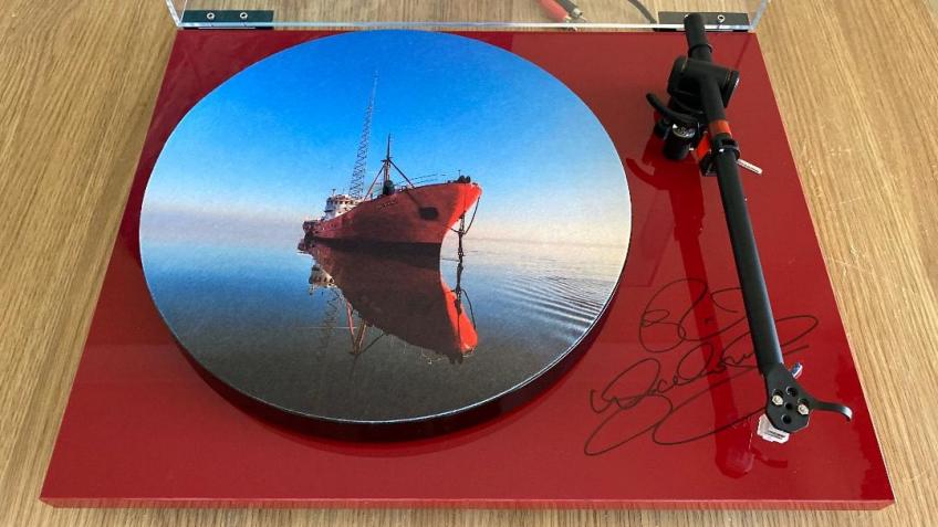 2 Rega turntables signed by musician Rick Wakeman