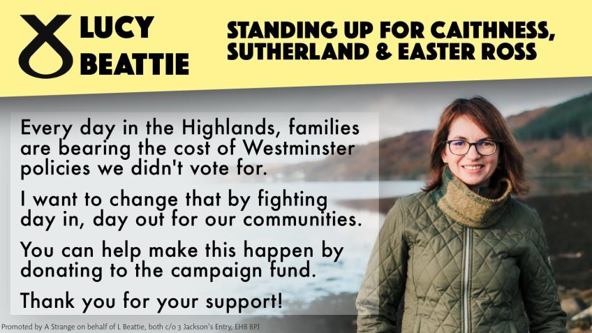 Help Lucy Beattie SNP win in the North Highlands
