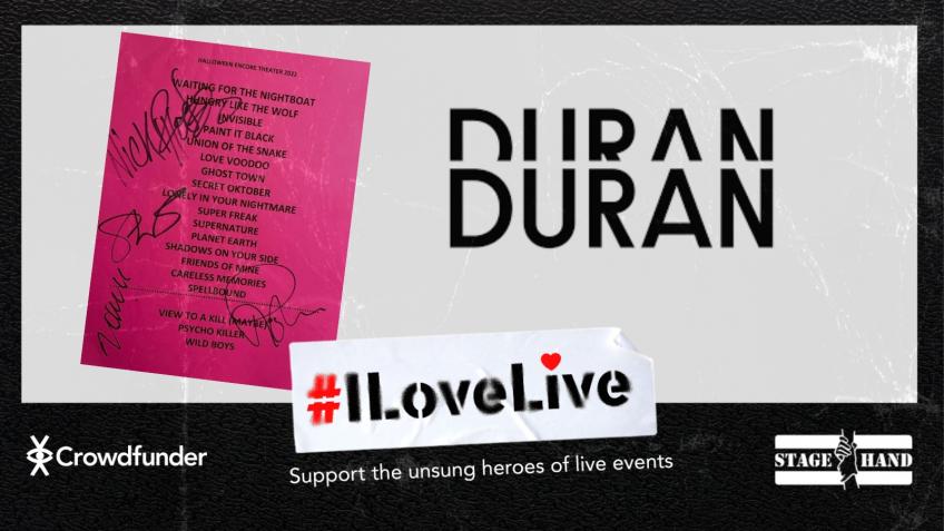 Win Duran Duran Signed Set List