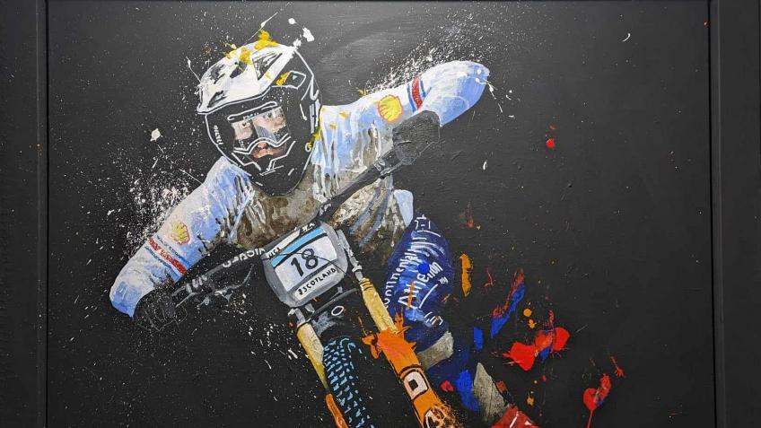 MTB World Champion Charlie Hatton signed painting