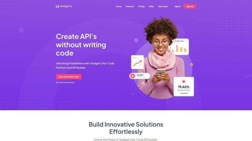 Twidget No-Code API Creation Platform Development