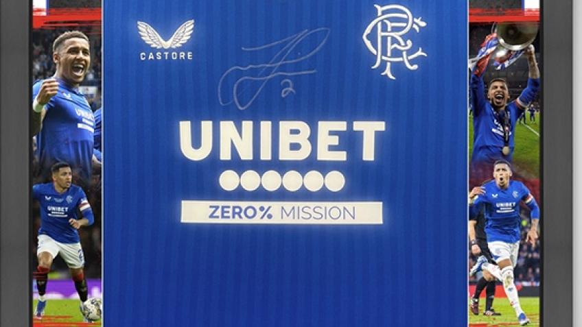 James Tavernier Signed Glasgow Rangers Shirt Frame