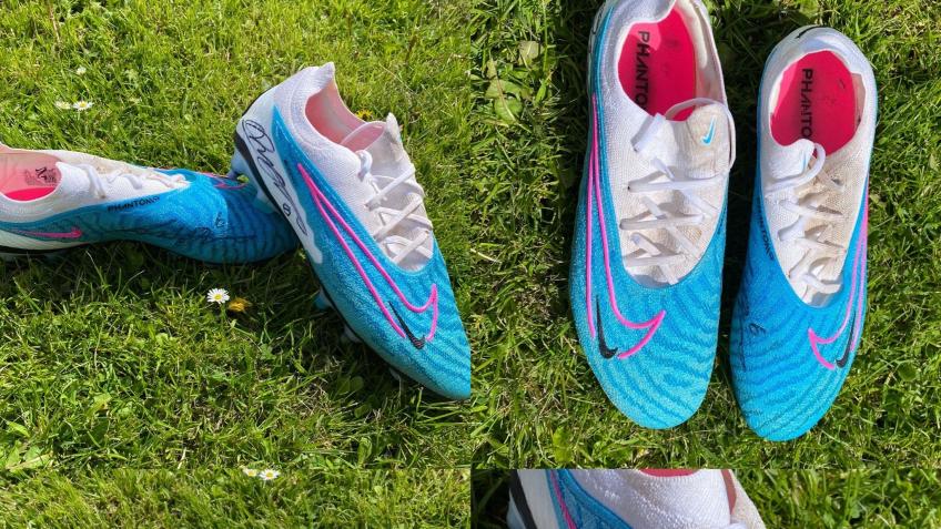 Football Star Ross Barkley's signed football Boots