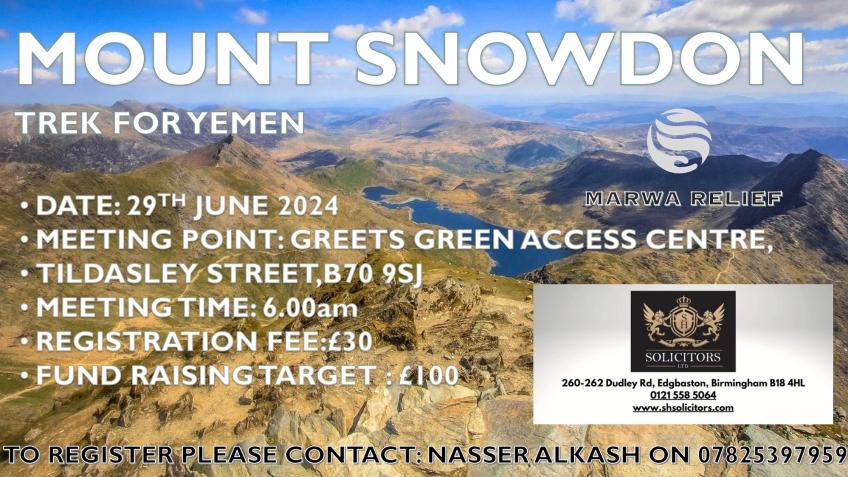 Mount Snowdon Trek to Support the People of Yemen
