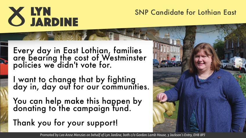 Help Lyn Jardine SNP win Lothian East