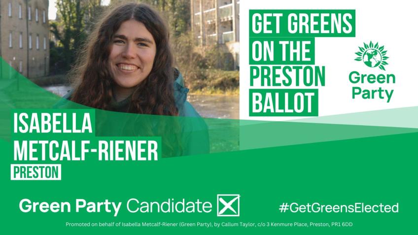 Get the Green Party on Preston Ballot Papers