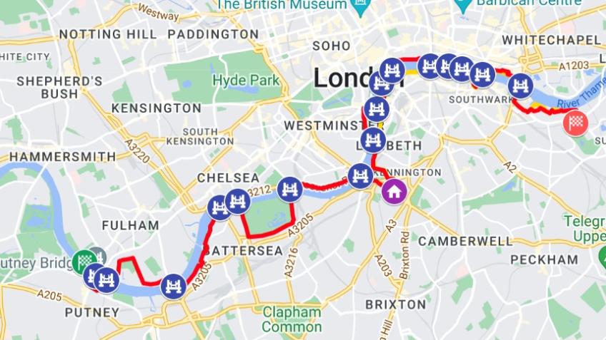 Sally's Thames Bridges Trek
