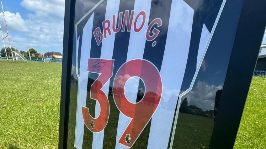 Bruno Guimarães Signed Framed Shirt