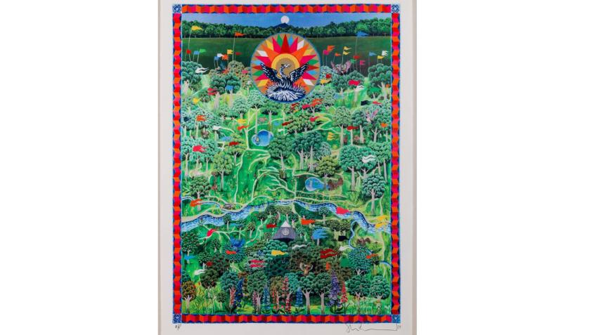 Win Signed Stanley Donwood Glastonbury Screenprint