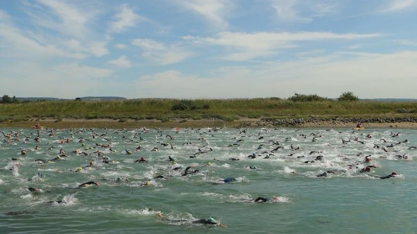 Swimming 3.8k on the Arun River for BSLSC