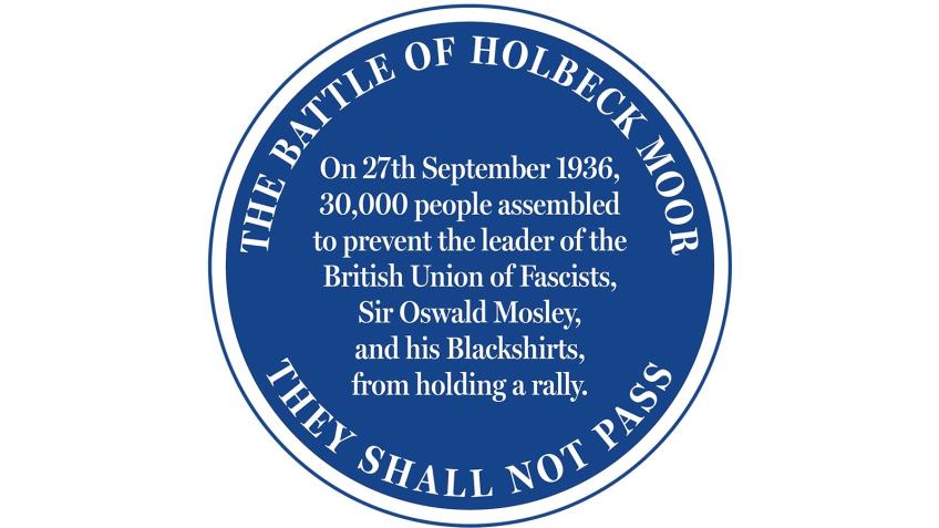 Battle of Holbeck Moor Blue Plaque, Leeds SUTR