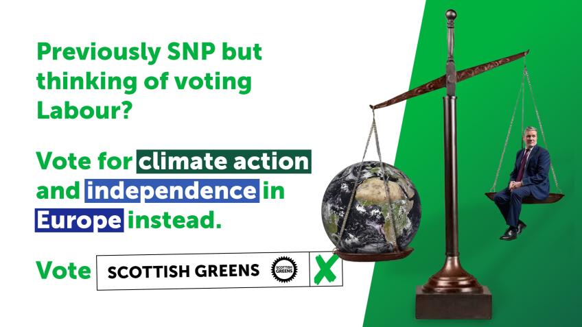 Help the Scottish Greens send a message to voters!