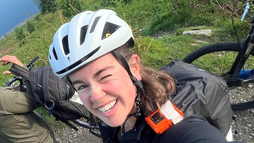 Meg cycles very far  - Tour Dementia