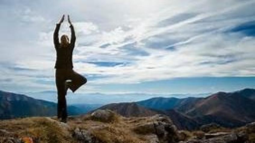 Climbing Skirrid for the Karma Yoga Peace Project