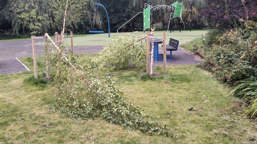 Restore Woodseats Playground's vandalised trees