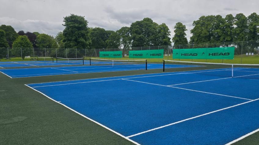 Flood lights at Bishop's Meadows Tennis Courts