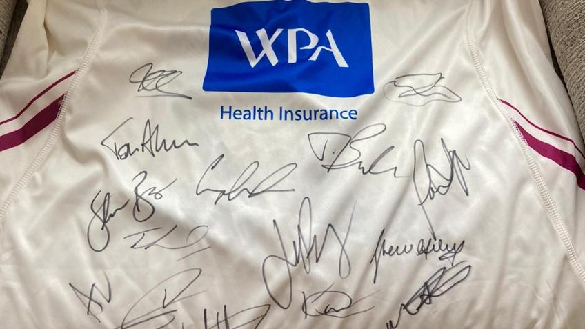 Signed Somerset cricket shirt