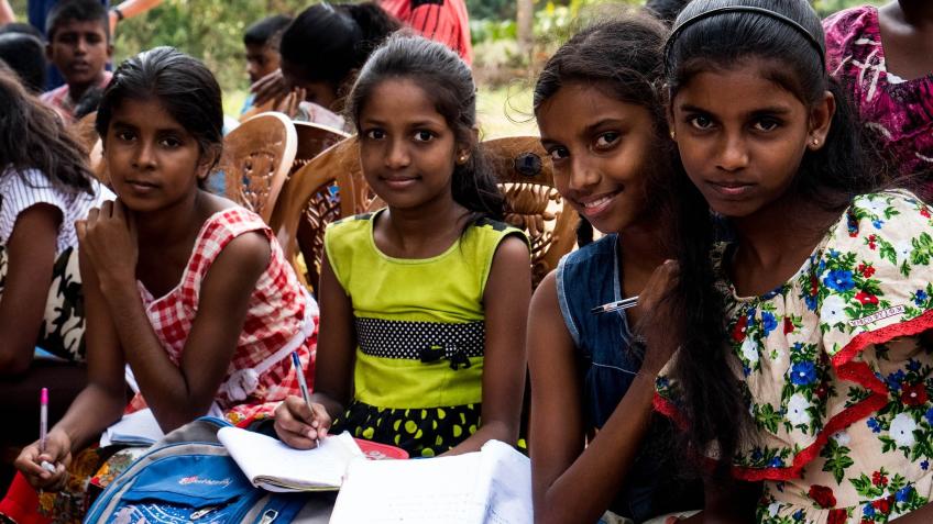 Teaching underprivileged children in Sri Lanka