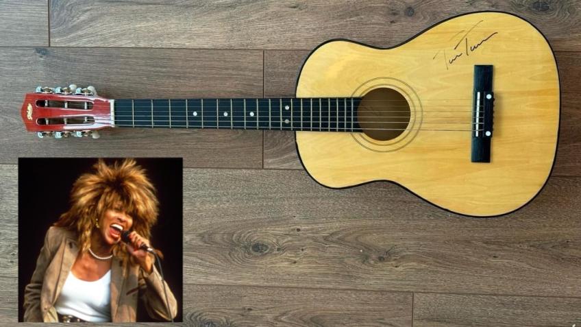 ACOUSTIC GUITAR SIGNED BY LEGENDARY TINA TURNER
