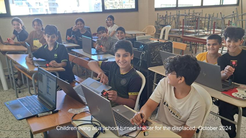 Kids' education in emergency shelters in Lebanon