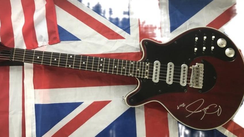 BRIAN MAY SIGNED GUITAR FOR RAFFLE