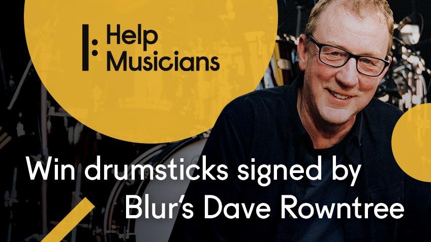 Win drumsticks signed by Dave Rowntree of Blur