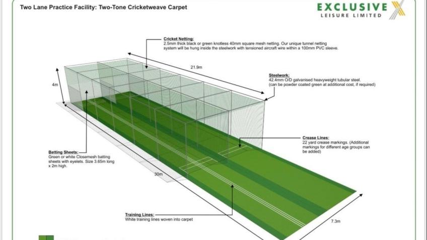Seaton Burn CC practice nets installation