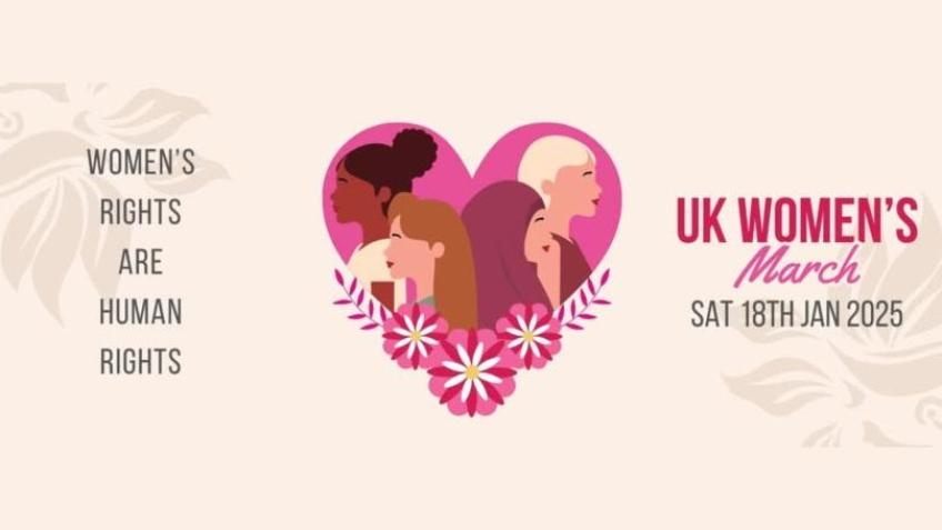 UK Womens March NOTTINGHAM Sat 18 January 2025