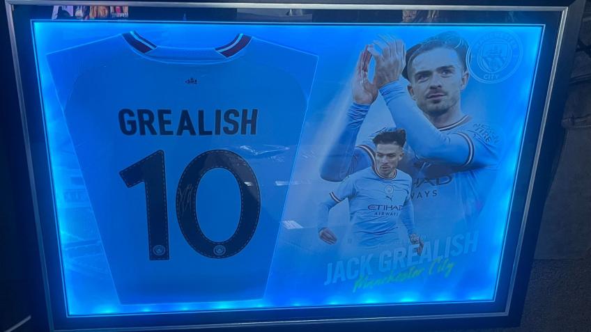 Signed and Framed Jack Grealish Man City Shirt!