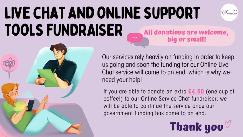 Live chat Drop in and online support pages