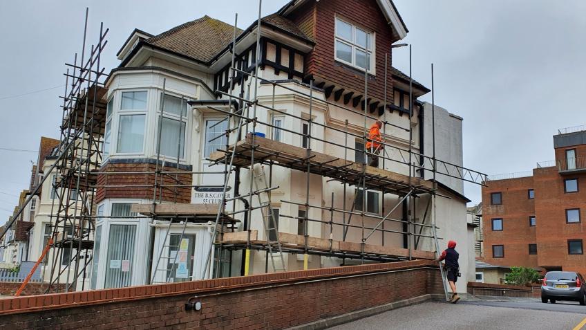 Cladding installation to weather facing walls