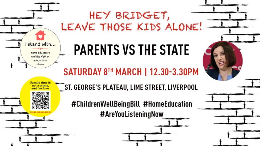 Rally against the children's wellbeing bill