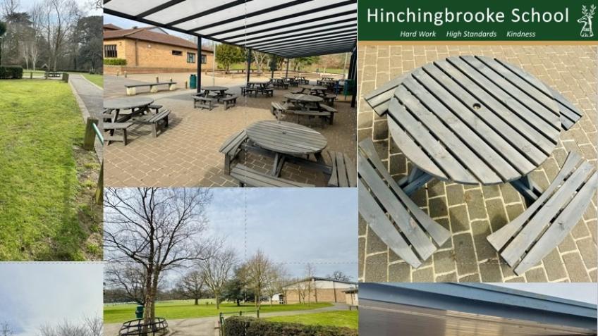 Hinchingbrooke School outside seating