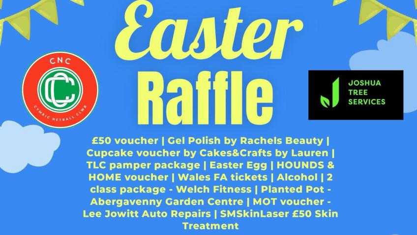 Cymric Netball Clwb Easter Prize Draw