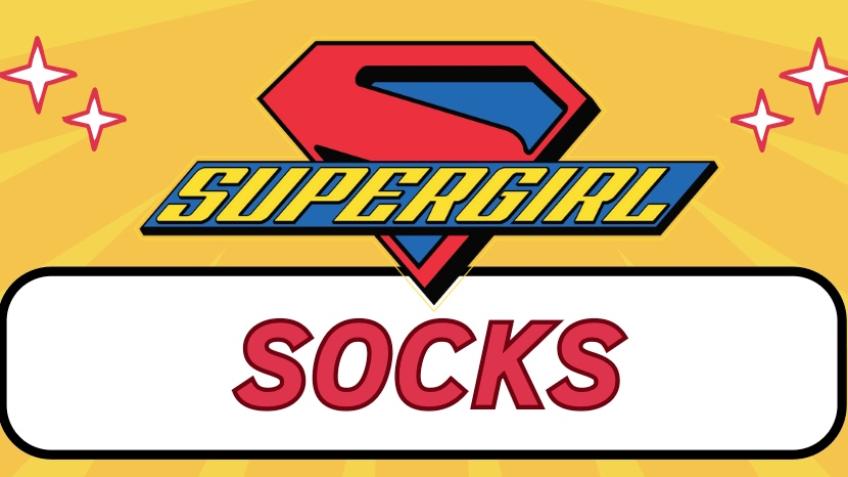 Supergirl Socks for Solving Kids Cancer!