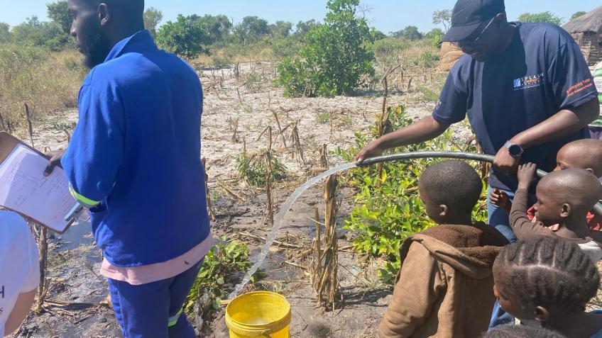 Building a garden for a rural community in Zambia.
