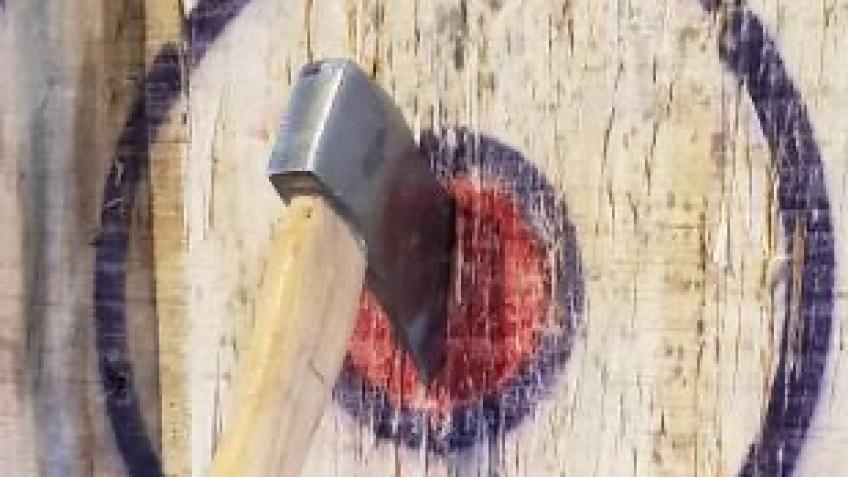 Axe throwing and archery in North Devon