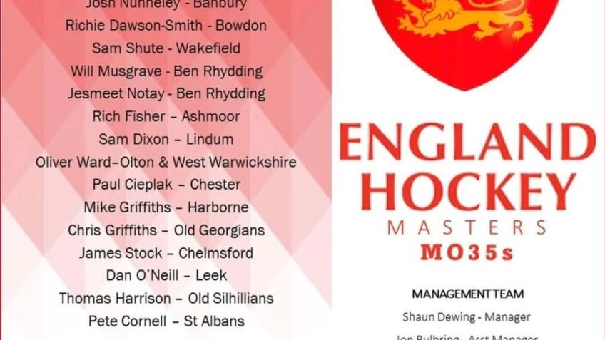 Supporting Pete Cornell with England O35s Hockey
