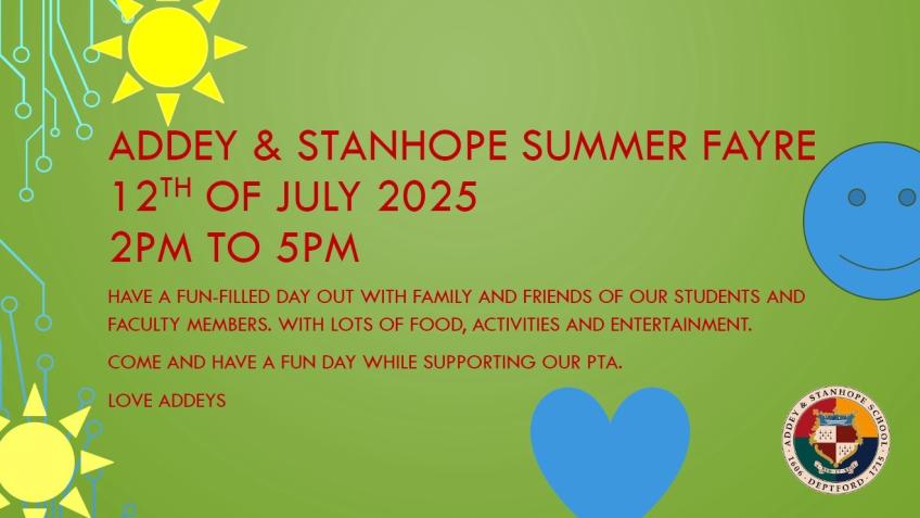 ADDEY AND STANHOPE PTA SUMMER FAYRE