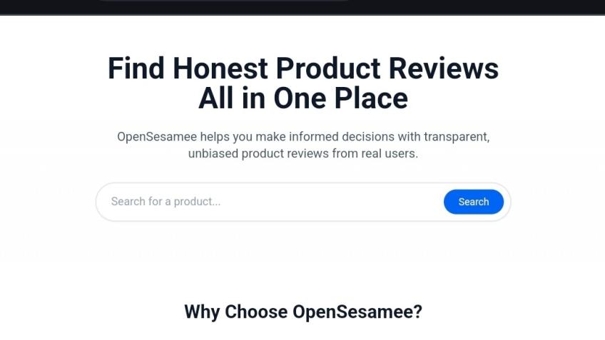 OpenSesamee - Honest Product Reviews Made Easy