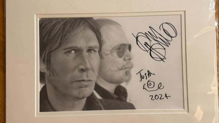 EXCLUSIVE Del Amitri Pencil Sketch