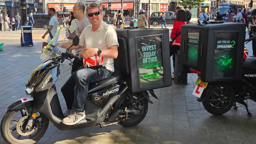 We're riding from London to Berlin on a scooter