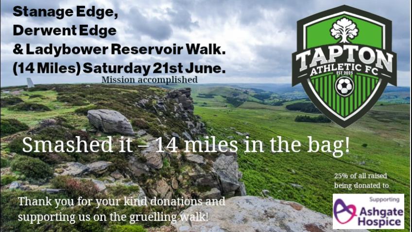 Stanage E, Derwent E + Ladybower Walk for TAFC
