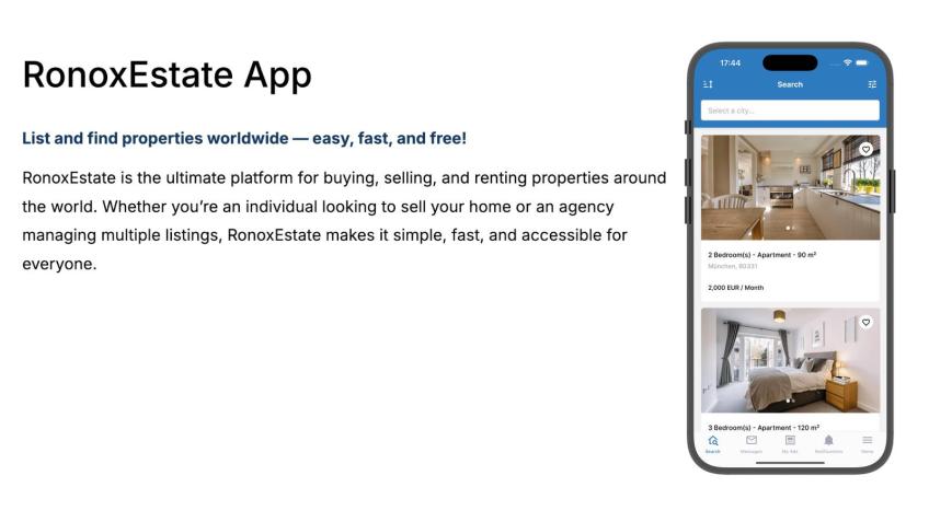 RonoxEstate Real Estate App