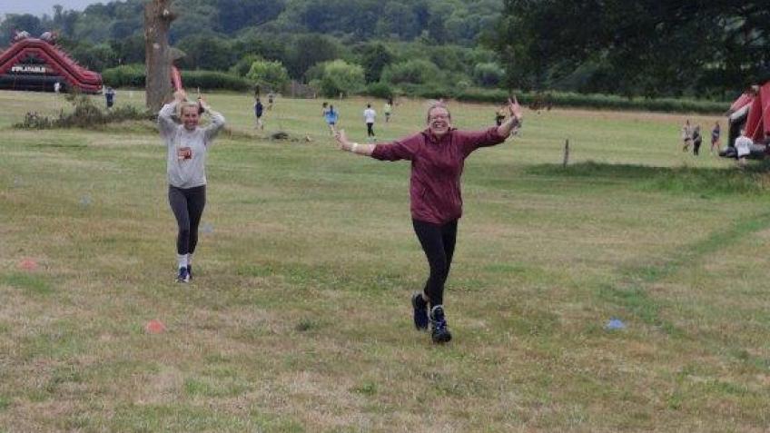 I'm doing the fun inflatable 10k course
